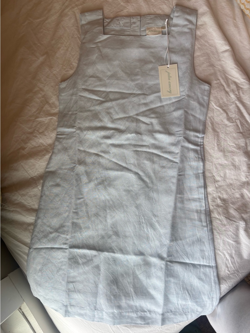 Light Blue linen shift dress